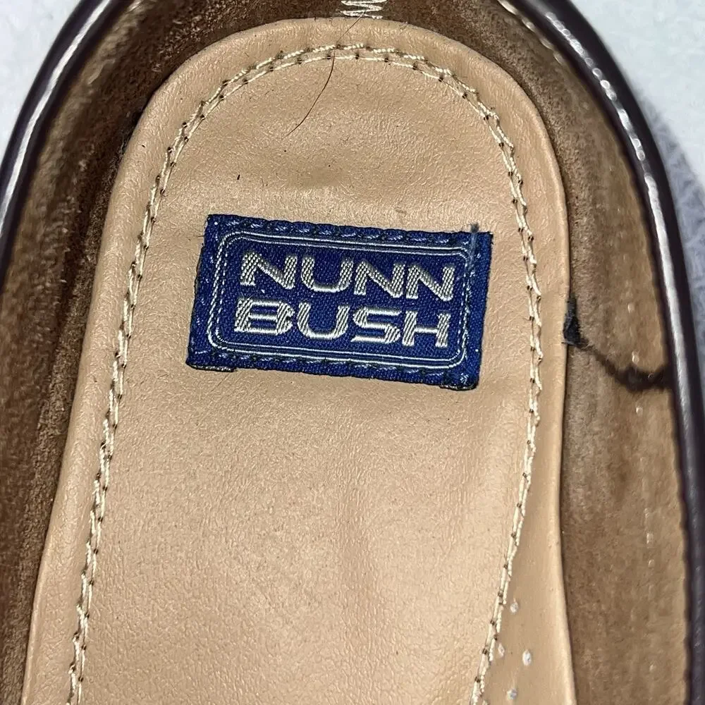 Nunn Bush 86538-05 Men’s 10.5M Brown Leather Penny Loafers Slip On Dress Shoes